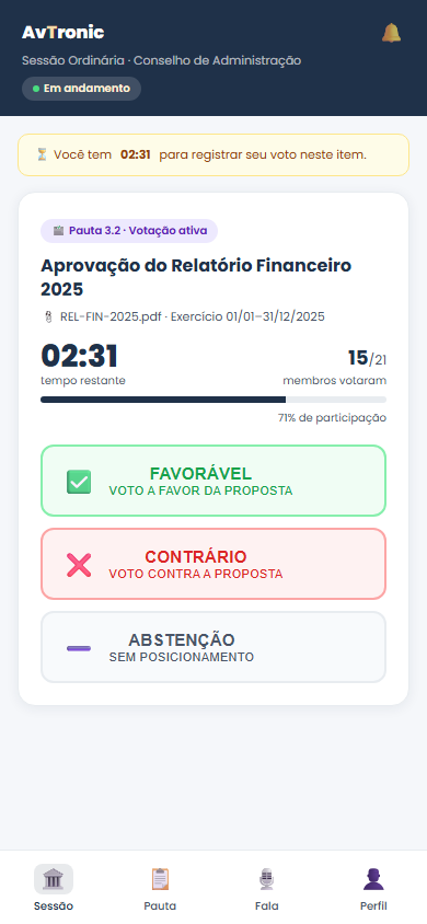 App mobile do conselheiro